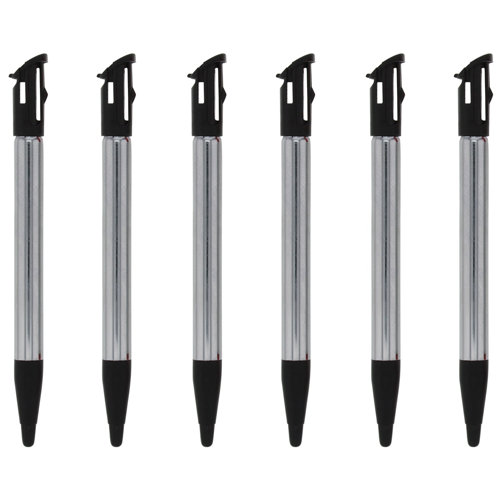 Metal Extendable Stylus Pens For Nintendo 2DS XL - 6 Pack Black | ZedLabz - 2
