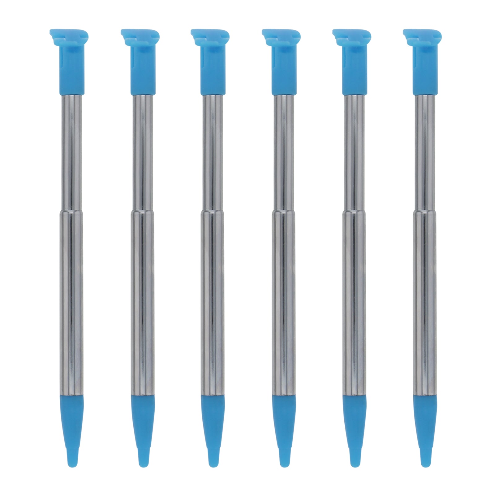 Metal Extendable Stylus Pens For Nintendo 2DS XL - 6 Pack Blue | ZedLabz - 1
