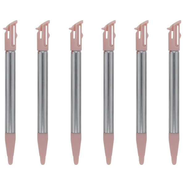 Metal Extendable Stylus Pens For Nintendo 2DS XL - 6 Pack Pink | ZedLabz