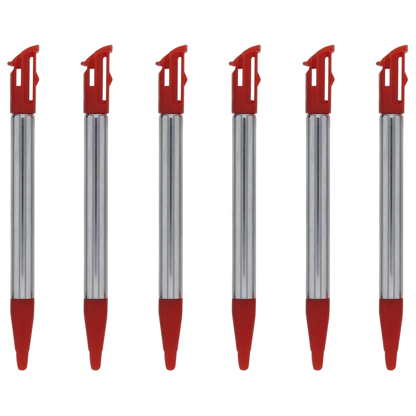 Metal Extendable Stylus Pens For Nintendo 2DS XL - 6 Pack Red | ZedLabz - 4