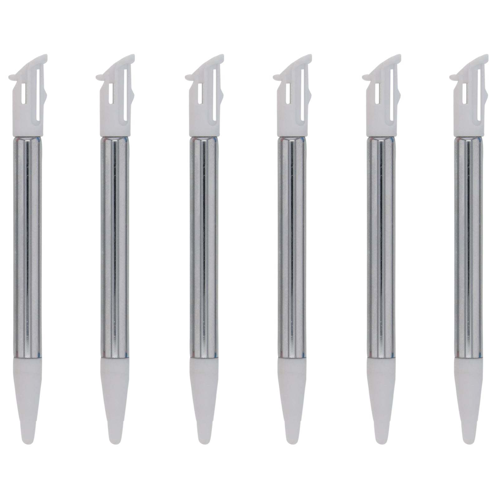 Metal Extendable Stylus Pens For Nintendo 2DS XL - 6 Pack White | ZedLabz - 2