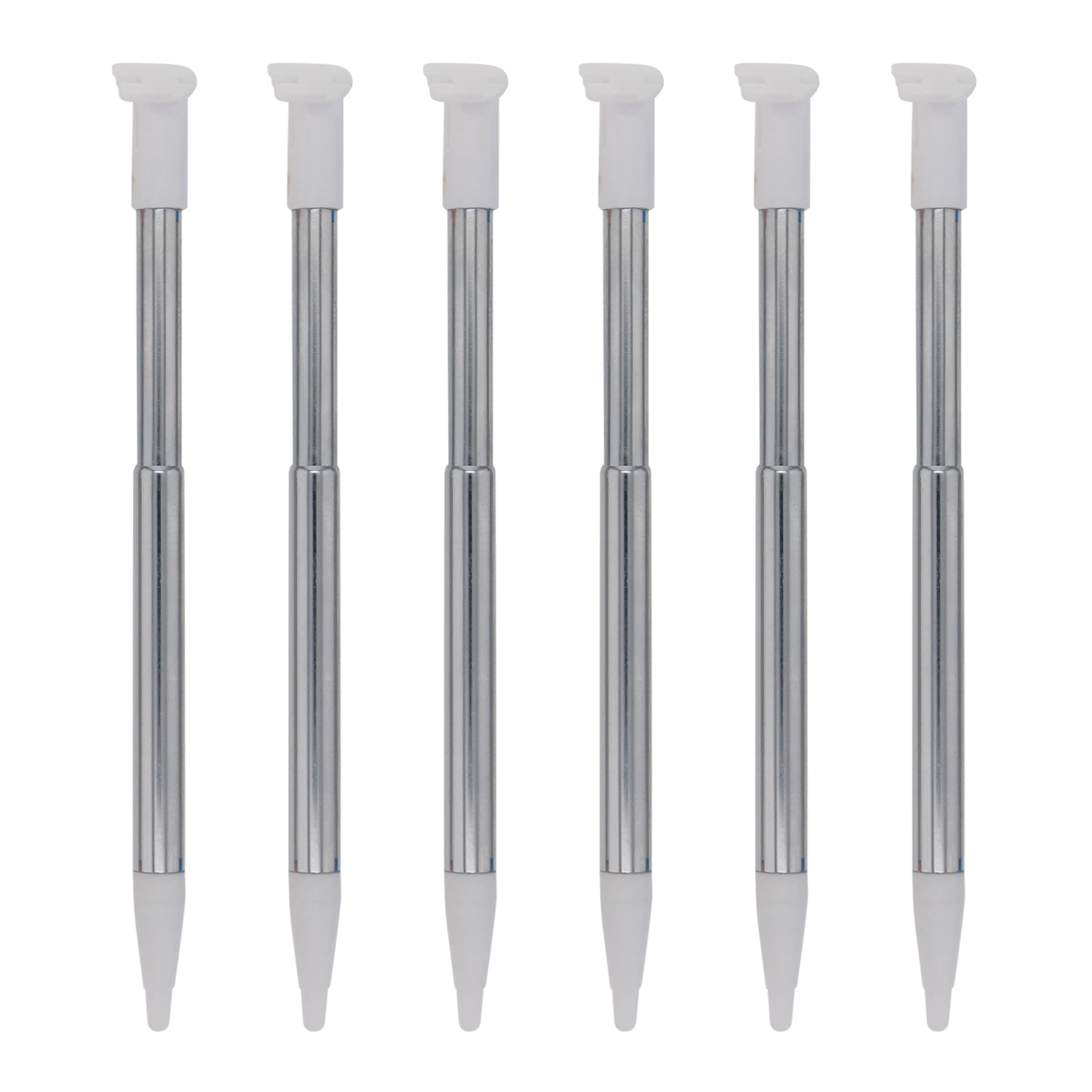 Metal Extendable Stylus Pens For Nintendo 2DS XL - 6 Pack White | ZedLabz - 1