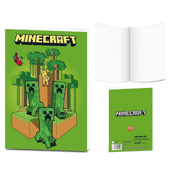 Minecraft Creepers A5 lined exercise book school notebook | Pyramid