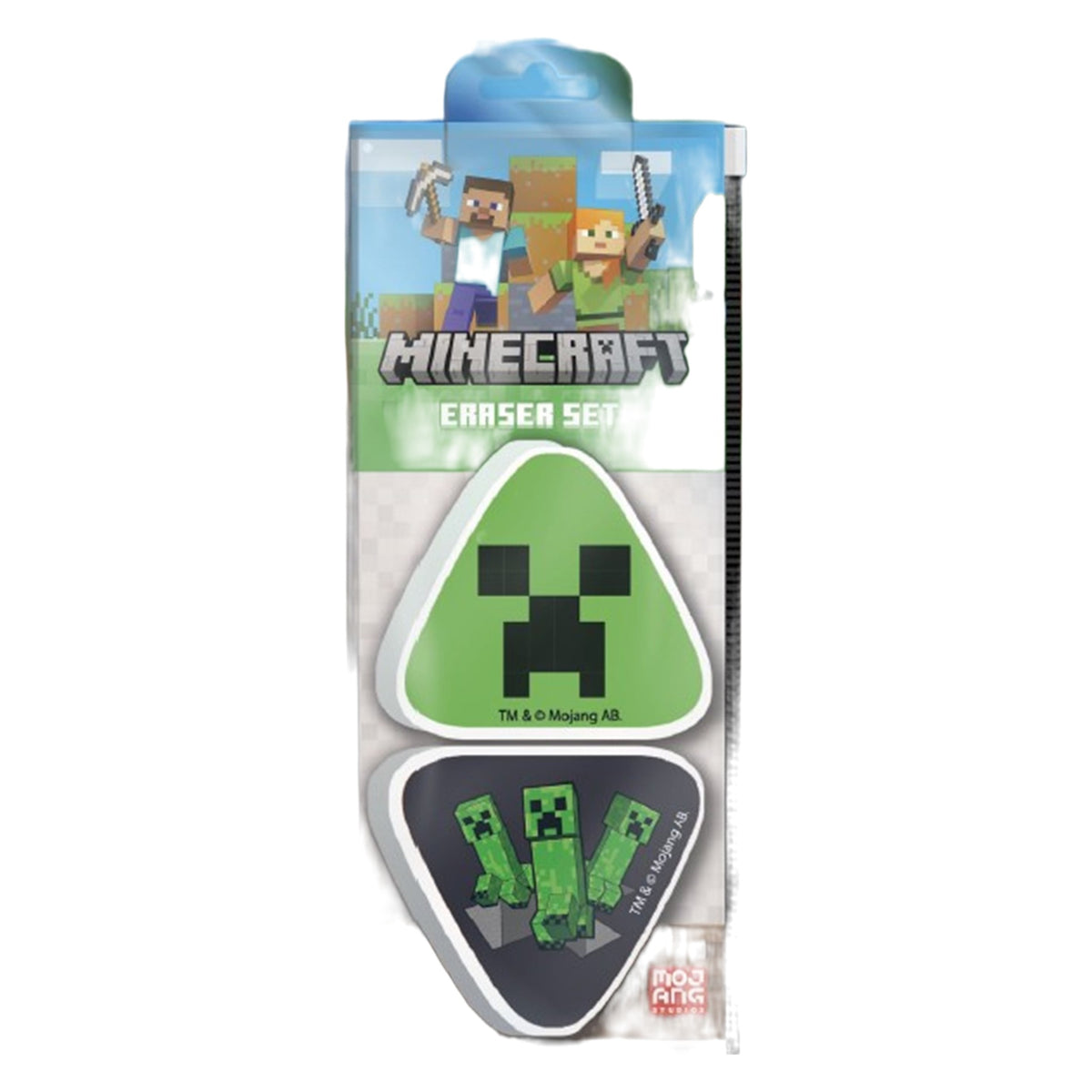 Minecraft Creepers rubber eraser pack school stationery | Pyramid