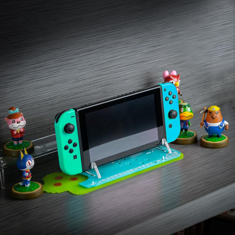 Display stand for Nintendo Switch handheld console - Animal Crossing New Horizons Edition | Rose Colored Gaming