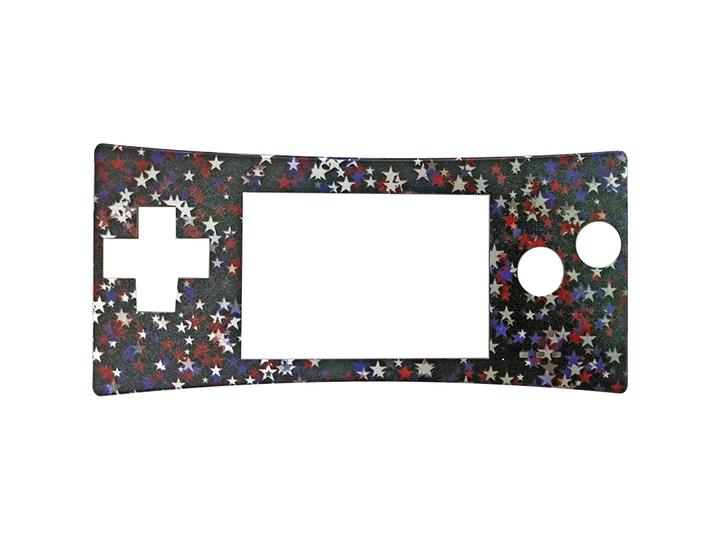 Faceplate screen lens for Game Boy Micro console Nintendo replacement part Star edition - Black, Red & White | ZedLabz