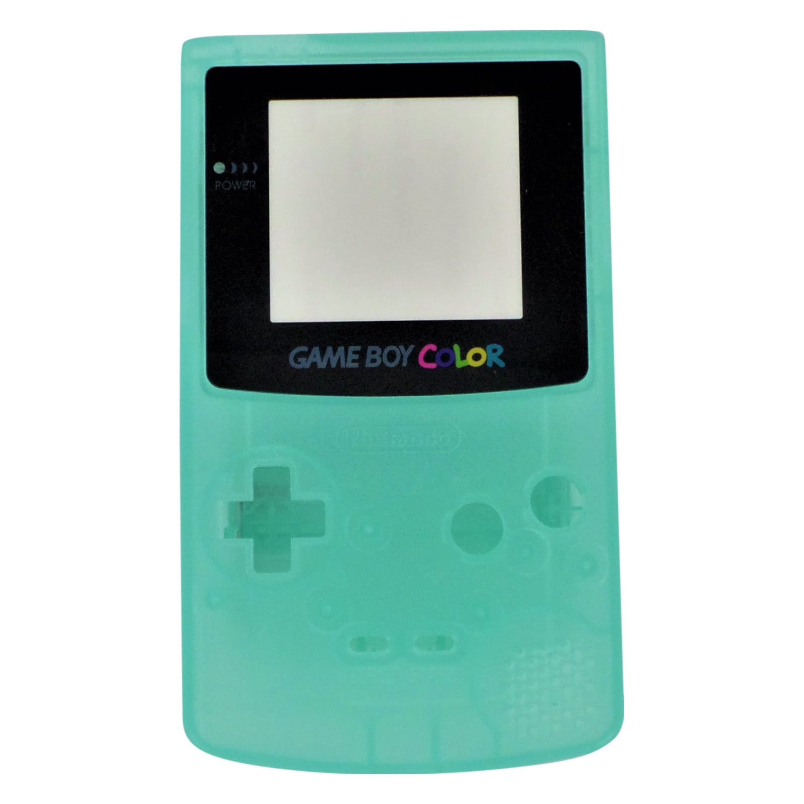 Modified complete housing shell for IPS LCD screen Nintendo Game Boy Color console replacement - Glow in the dark Green | ZedLabz - 1