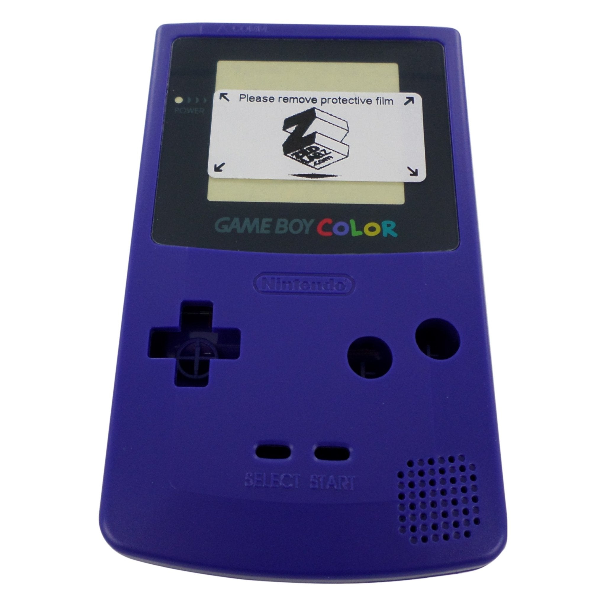 Modified complete housing shell for IPS LCD screen Nintendo Game Boy Color console replacement - Grape Purple | ZedLabz - 1