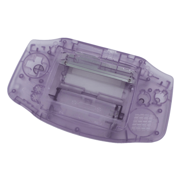 Modified housing front & back shell for IPS LCD Screen Nintendo Game Boy Advance console replacement - Transparent Atomic Purple | Funnyplaying