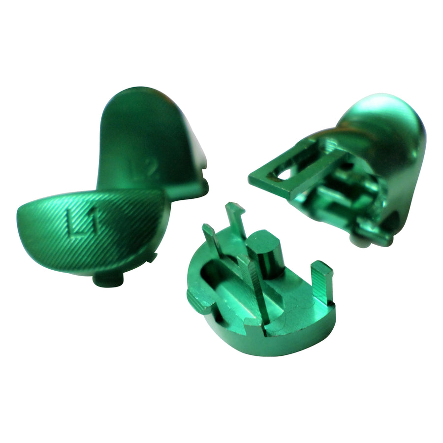 Metal Aluminium Trigger & Shoulder Buttons For PS4 Pro JDM-040 Controllers - Green | ZedLabz