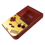 Famicom Style veneer sticker for Game Boy DMG-01 console - metallic gold | Rose Colored Gaming