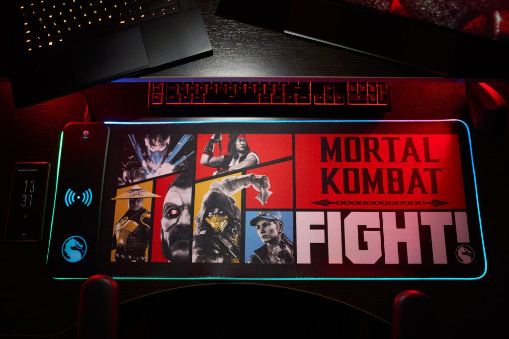 Mortal Kombat Oversize RGB Gaming Mat with Wireless Charger | Numskull