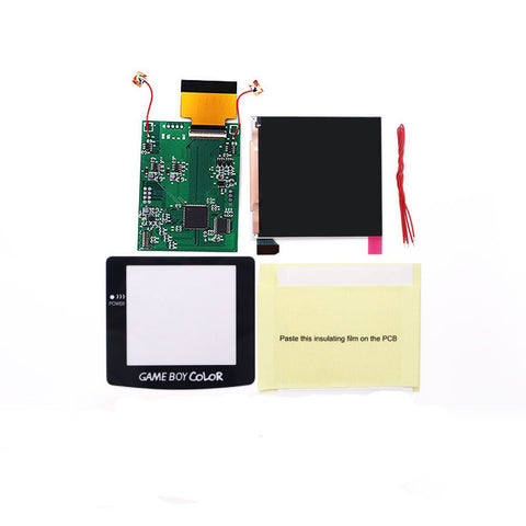 IPS LCD backlight screen kit for Nintendo Game Boy Color Q5 OSD, with brightness control & pixel effect [GBC CGB] | HISPEEDIDO