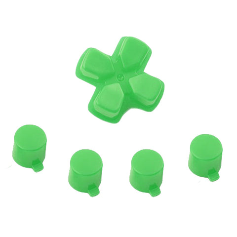Button set for PS4 Sony controllers D-pad & action replacement - green | ZedLabz