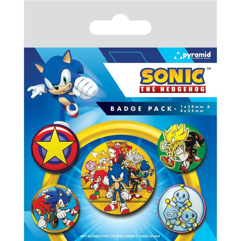 Sonic The Hedgehog Speed Team official badge pack of 5 | Pyramid