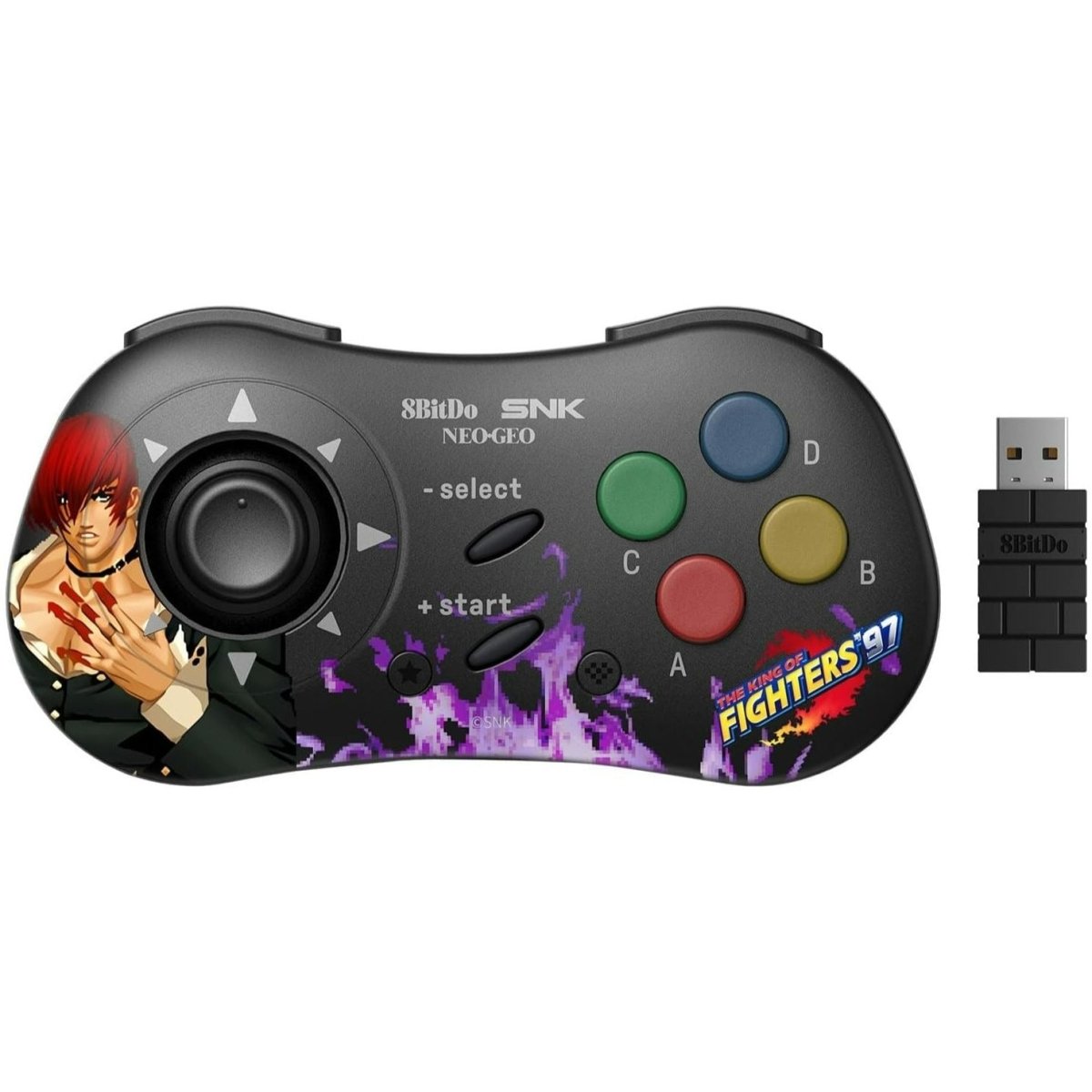 NEOGEO dual wireless controller bluetooth / 2.4GHz for Windows, Android & NEOGEO Mini (SNK Licensed) - Fighters 97 Lori Yagami | 8BitDo - 1