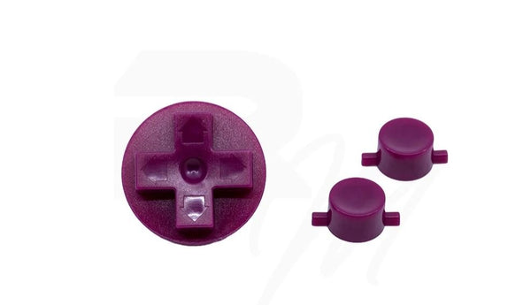 NES Style Button set for Nintendo Game Boy DMG-01 original console - Burgundy | Retro Modding