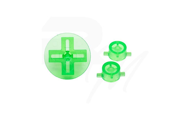 NES Style Button set for Nintendo Game Boy DMG-01 original console - Clear Green | Retro Modding