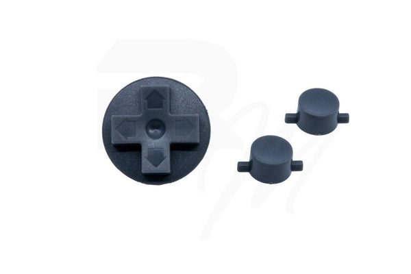 NES Style Button set for Nintendo Game Boy DMG-01 original console - Super Nintendo Dark Grey | Retro Modding