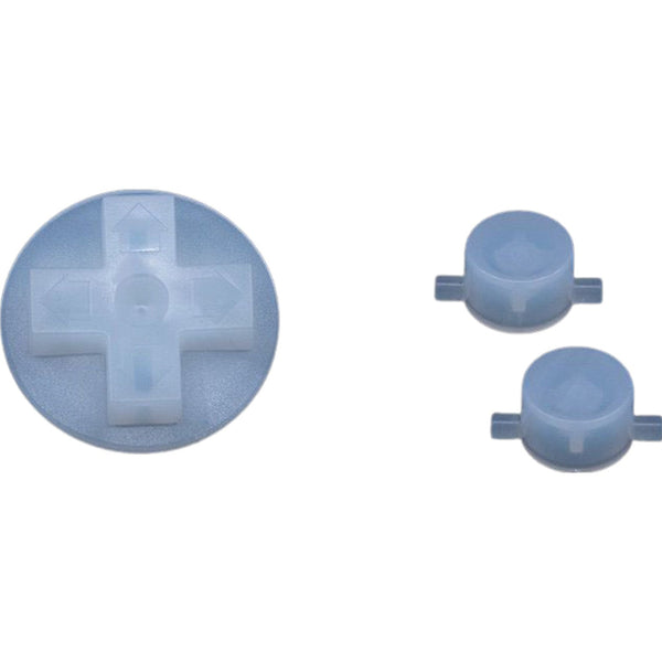 NES Style Button Set For Original Game Boy DMG 01 - Clear White | Retro Modding