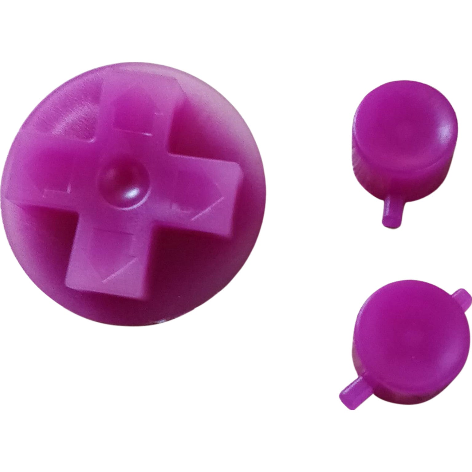 NES Style Button Set For Original Game Boy DMG 01 - Color Changing - Pink To Clear | Retro Modding - 1