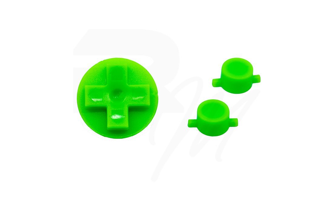 NES Style Button Set For Original Game Boy DMG 01 - Neon Green | Retro Modding - 1