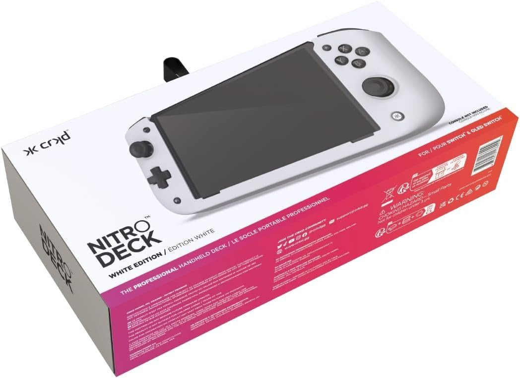 Nitro Deck for Nintendo Switch & Switch OLED with Zero Stick Drift - White | CRKD - 6