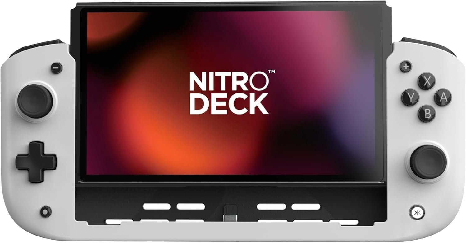 Nitro Deck for Nintendo Switch & Switch OLED with Zero Stick Drift - White | CRKD - 1
