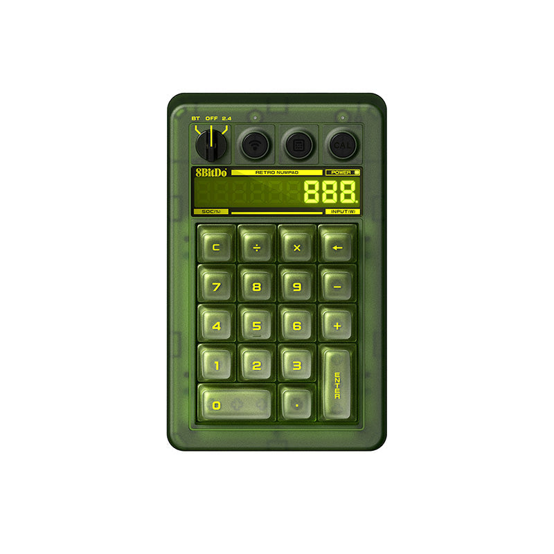 Retro 18 Mechanical Numpad Bluetooth, 2.4G & wired for Windows & Android - Xbox Edition | 8BitDo