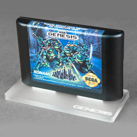Cartridge display stand for Sega Genesis cart - Frosted Clear | Rose Colored Gaming