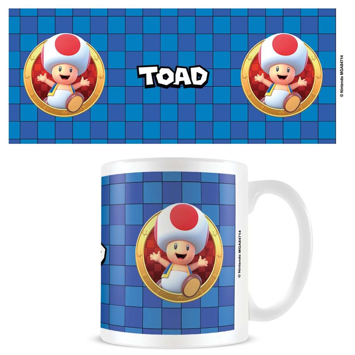 Super Mario Toad 3D port official mug 11oz/315ml white ceramic | Pyramid