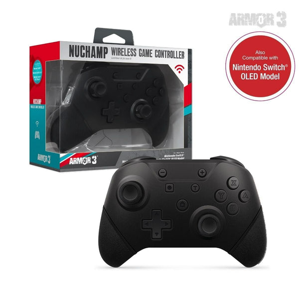 Nuchamp wireless game controller for Nintendo Switch / Lite / OLED console - Black | Armor 3 - 2