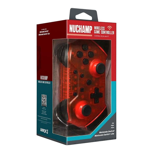 Nuchamp wireless game controller for Nintendo Switch / Lite / OLED console - Red | Armor 3 - 2
