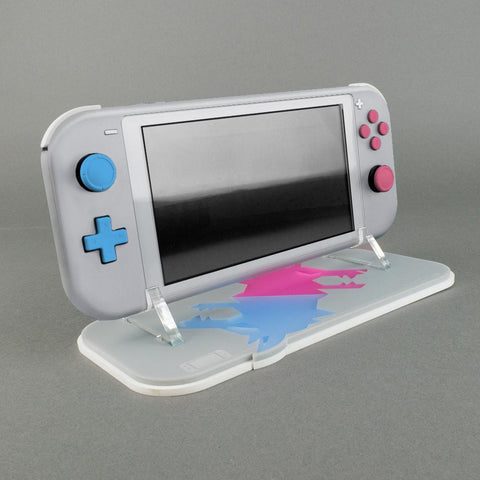 Display stand for Nintendo Switch Lite handheld console - Pokemon Zacian & Zamazenta edition | Rose Colored Gaming