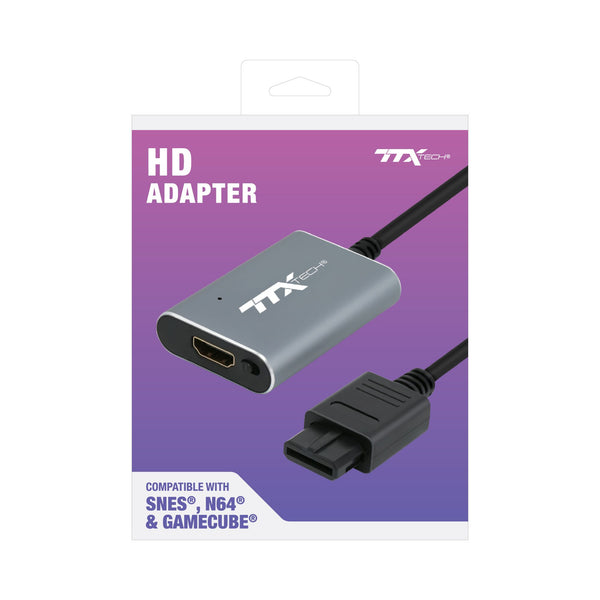 Av to HDMI adapter converter cable for Super Nintendo Snes, Nintendo 64 N64 & GameCube | TTXtech