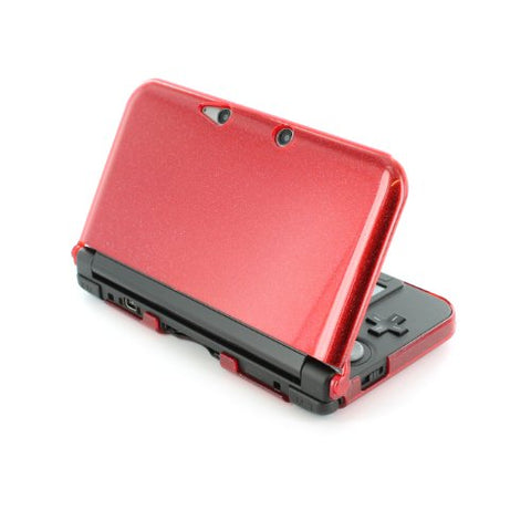 Protective case for Nintendo 3DS XL (Old 2012 model) console hard cover shell polycarbonate crystal - Red Glitter | ZedLabz