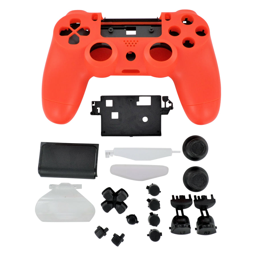 Housing shell for PS4 Slim Pro controller ZCT2 JDM-040 complete replacement - Orange & Black | ZedLabz