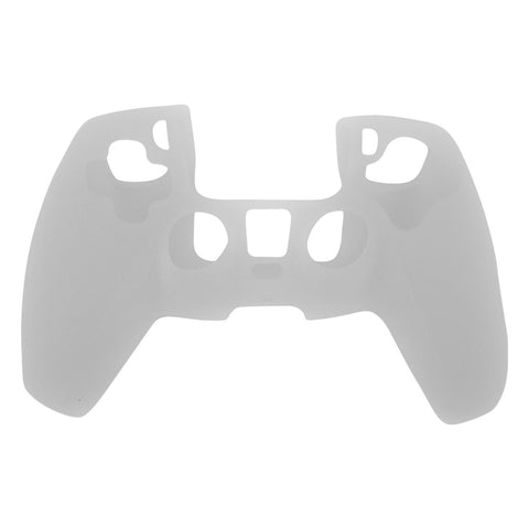 Skin grip cover for Sony PS5 controller silicone rubber leather textured - Semi Clear | ZedLabz