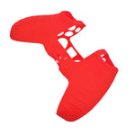 Cover grip for Sony PS5 controller soft silicone rubber skin with ribbed handle - Red | ZedLabz