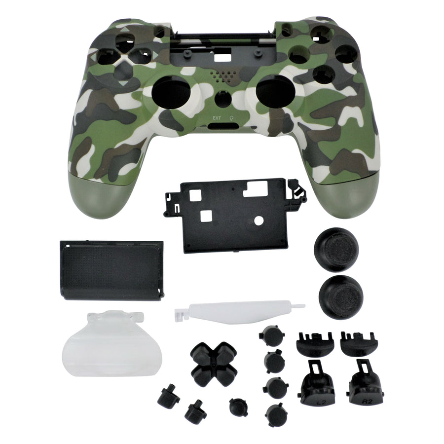 Complete housing shell for PS4 Slim Pro controller ZCT2 JDM-040 replacement - Camo Green | ZedLabz