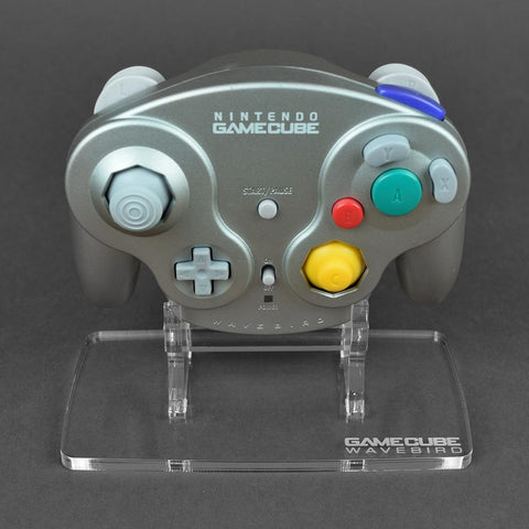 Display stand for Nintendo GameCube WaveBird controller - Crystal Clear | Rose Colored Gaming