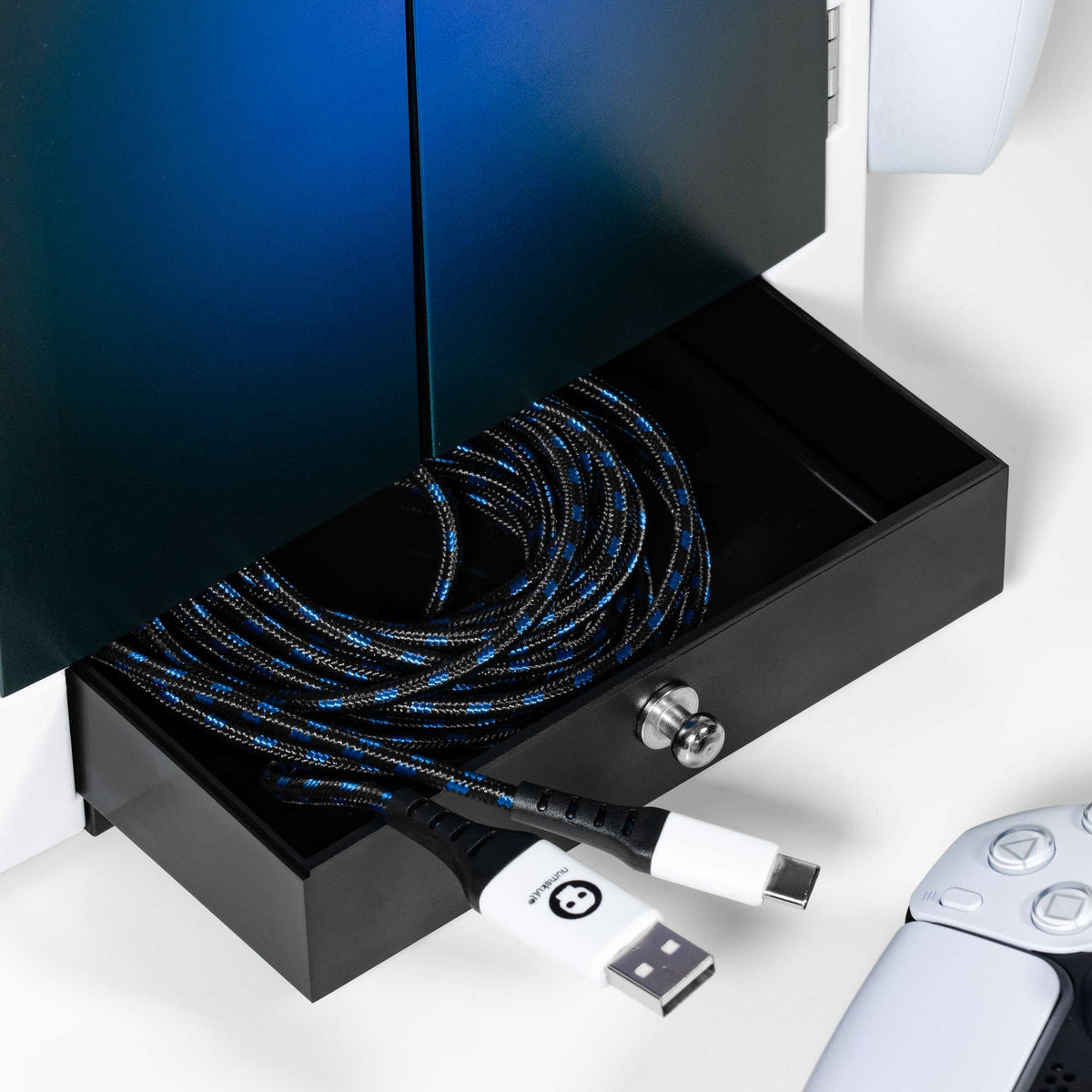 Gaming Locker for PS5 & PS4 - Blue and White | Numskull