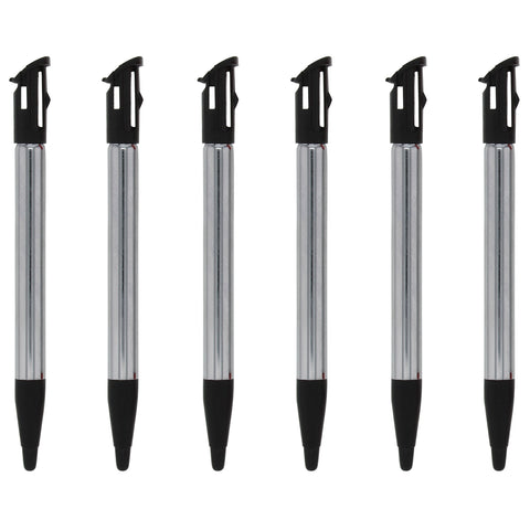 Metal Extendable Stylus Pens For Nintendo 2DS XL - 6 Pack Black | ZedLabz