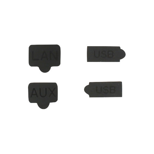 ZedLabz silicone rubber dust cover port plugs aux USB lan for Sony PS4 PlayStation 4 - black