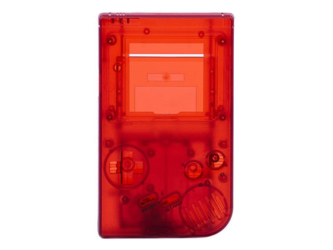 Front & Back Housing Shell For Nintendo Game Boy DMG-01 Original Console - Clear Red | Retro Modding