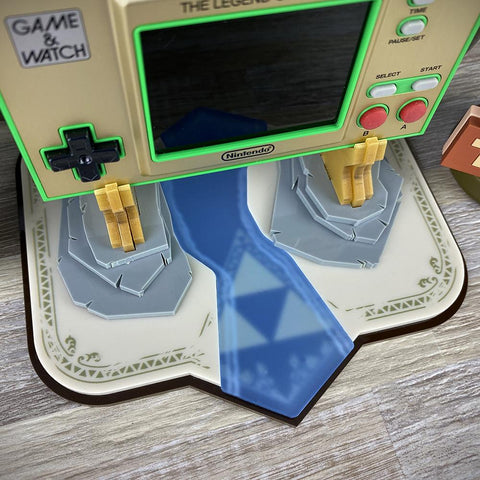 Display stand for Nintendo Game and Watch: Zelda style UV printed Pro Edition | Rose Colored Gaming