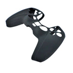 Cover grip for Sony PS5 controller soft silicone rubber skin with ribbed handle - Black | ZedLabz