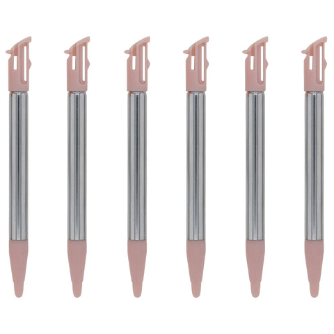 Metal Extendable Stylus Pens For Nintendo 2DS XL - 6 Pack Pink | ZedLabz