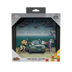Street Fighter Car Scene video game (1991) shadow box art officially licensed 9x9 inch (23x23cm) | Pixel Frames