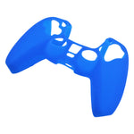 Skin grip cover for Sony PS5 controller silicone rubber leather textured - Blue | ZedLabz